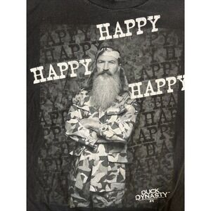 Happy Happy Happy T‎ Shirt Black Duck Dynasty A&E (Phil Robertson) Size Large, L